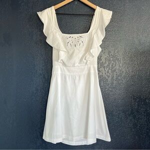 BCBGeneration Squared Neck Ruffle Dress